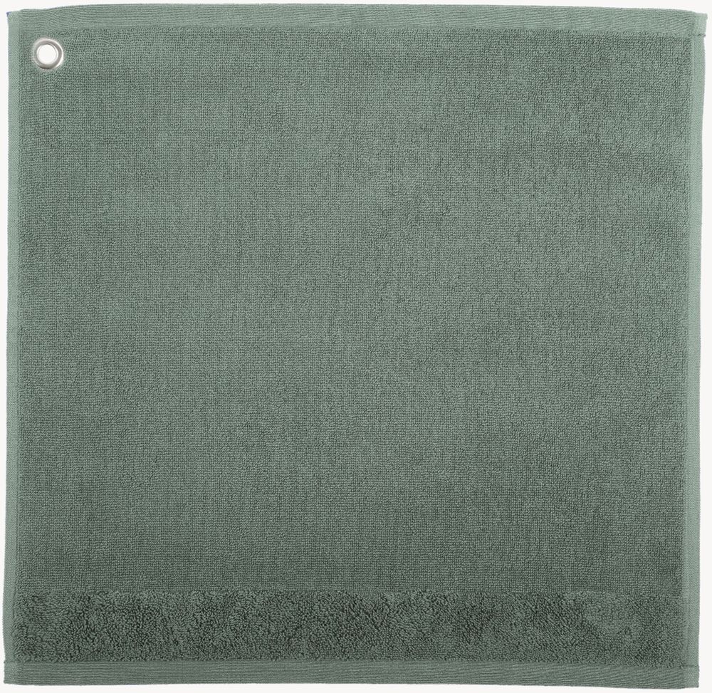 Torchons textile - Essuie-mains Oeillet Curl Vert de gris 50 x 50 - MAISON VIVARAISE - SDE VIVARAISE WINKLER