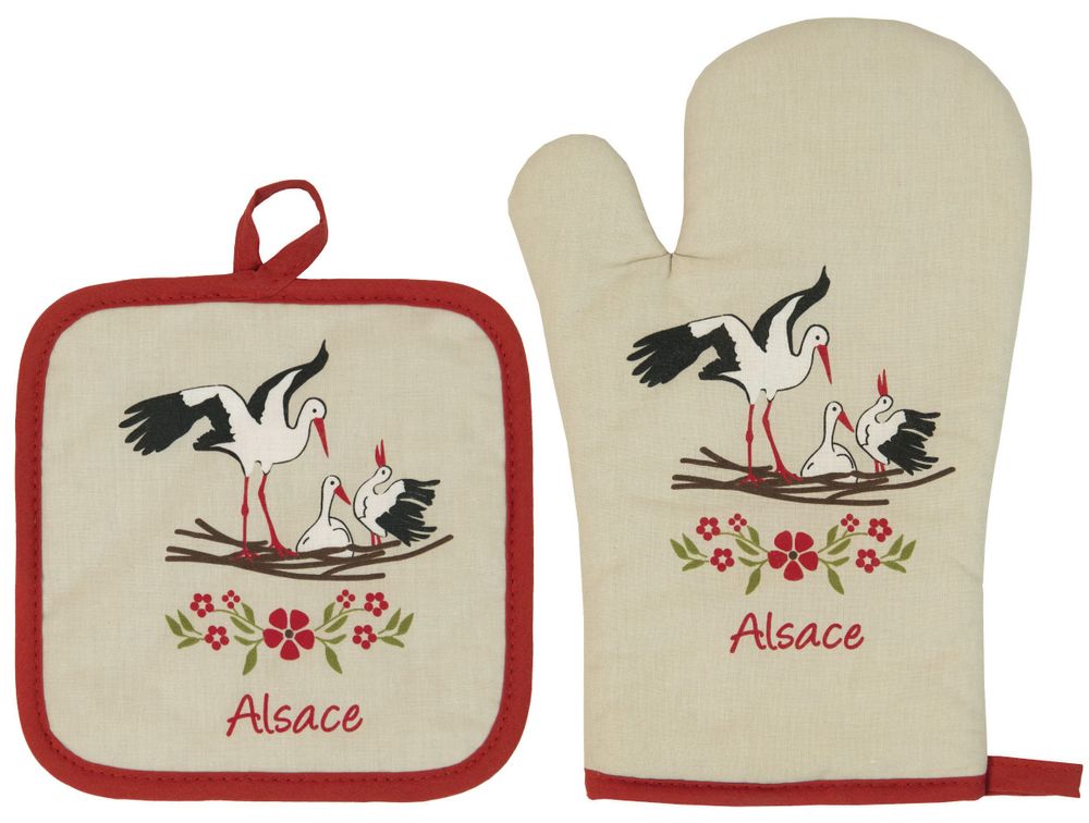 Potholders - Set Glove+Potholder Zamma Ficelle 18 X 28 - MAISON VIVARAISE – SDE VIVARAISE WINKLER