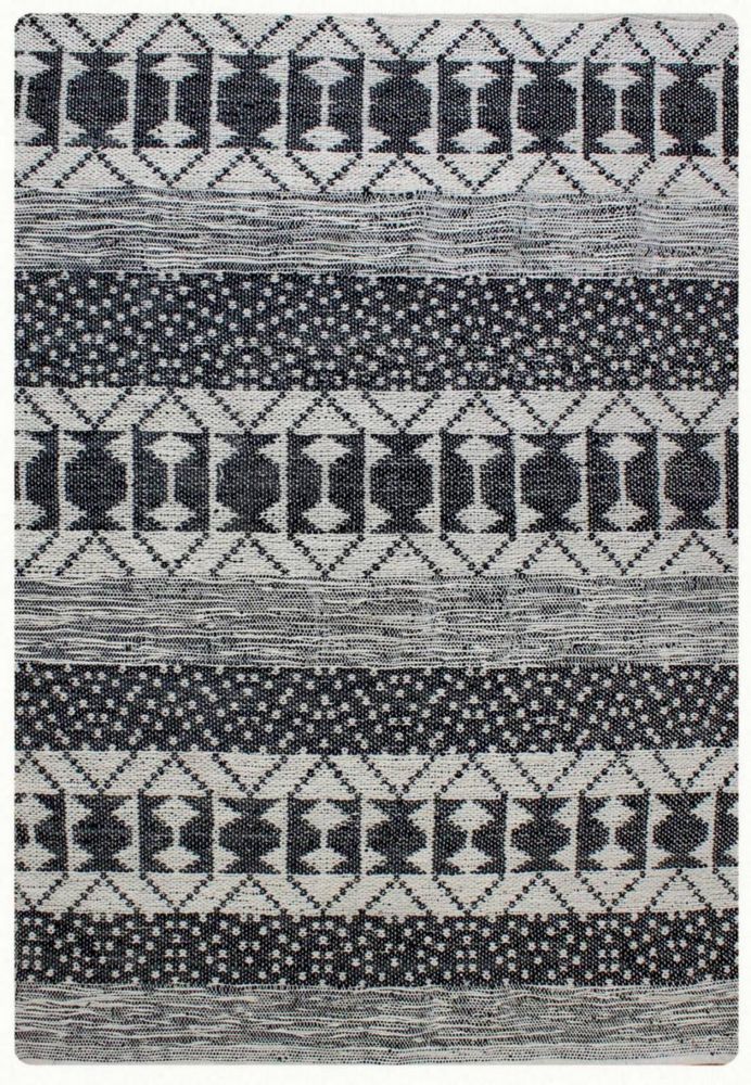 Tapis - Tapis Zambezi Ivoire/charbon 120 x 180 - MAISON VIVARAISE - SDE VIVARAISE WINKLER