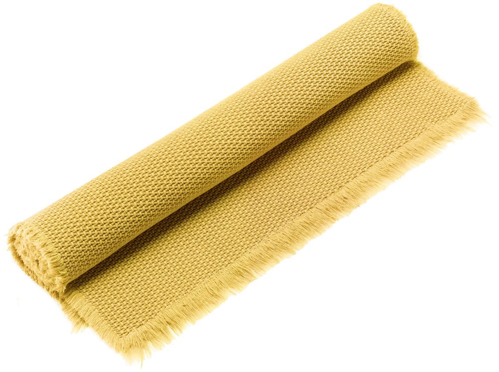 Serviettes de bain - Tapis de bain uni Elly Curry 54 x 64 - MAISON VIVARAISE – SDE VIVARAISE WINKLER