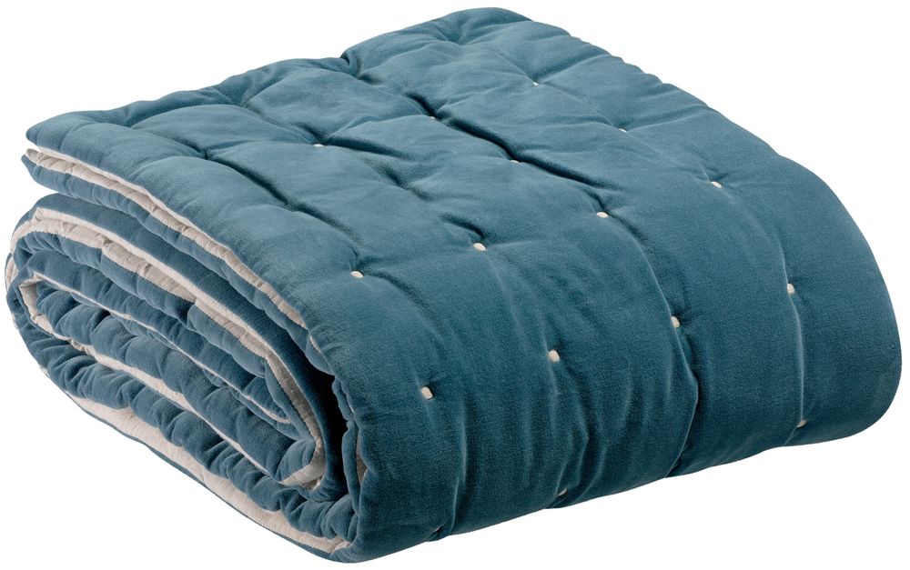 Linge de lit - Chemin de lit uni Elise Riviera 90 x 240 - MAISON VIVARAISE – SDE VIVARAISE WINKLER