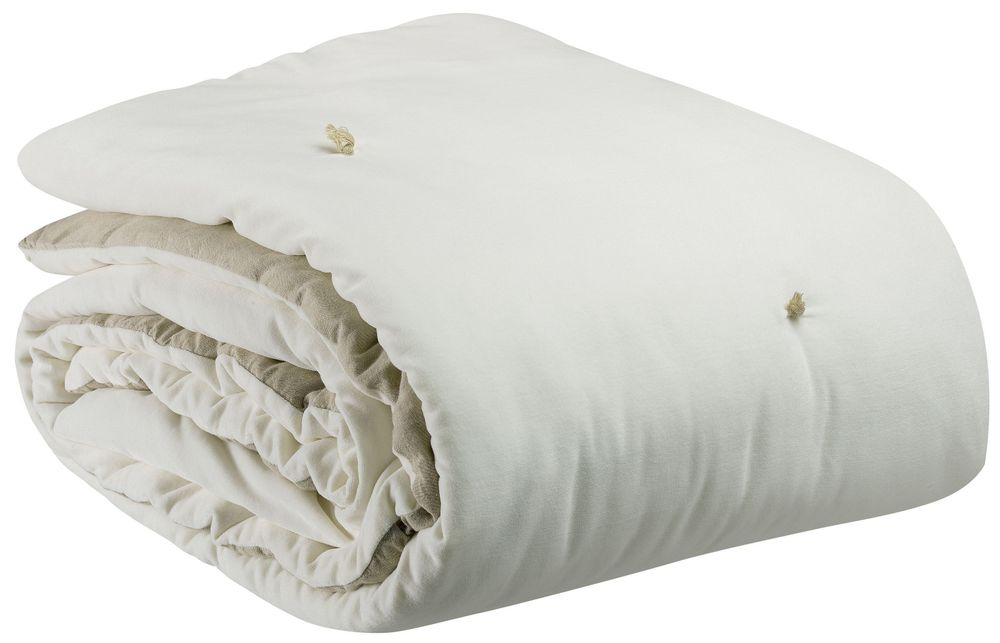 Throw blankets - Throw W/Knotted Tassels Elise Craie 140 X 200 - MAISON VIVARAISE - SDE VIVARAISE WINKLER