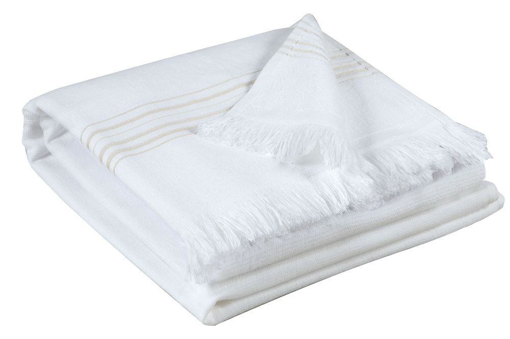 Hammams - Hammam Towel Cancun Neige 90 X 180 - MAISON VIVARAISE – SDE VIVARAISE WINKLER