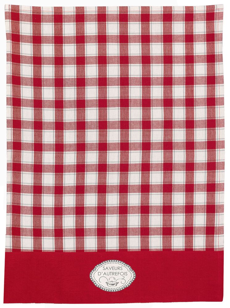 Dish towels - Kitchen Towel Saveurs D'Autrefois Rouge 70 X 50 - MAISON VIVARAISE - SDE VIVARAISE WINKLER