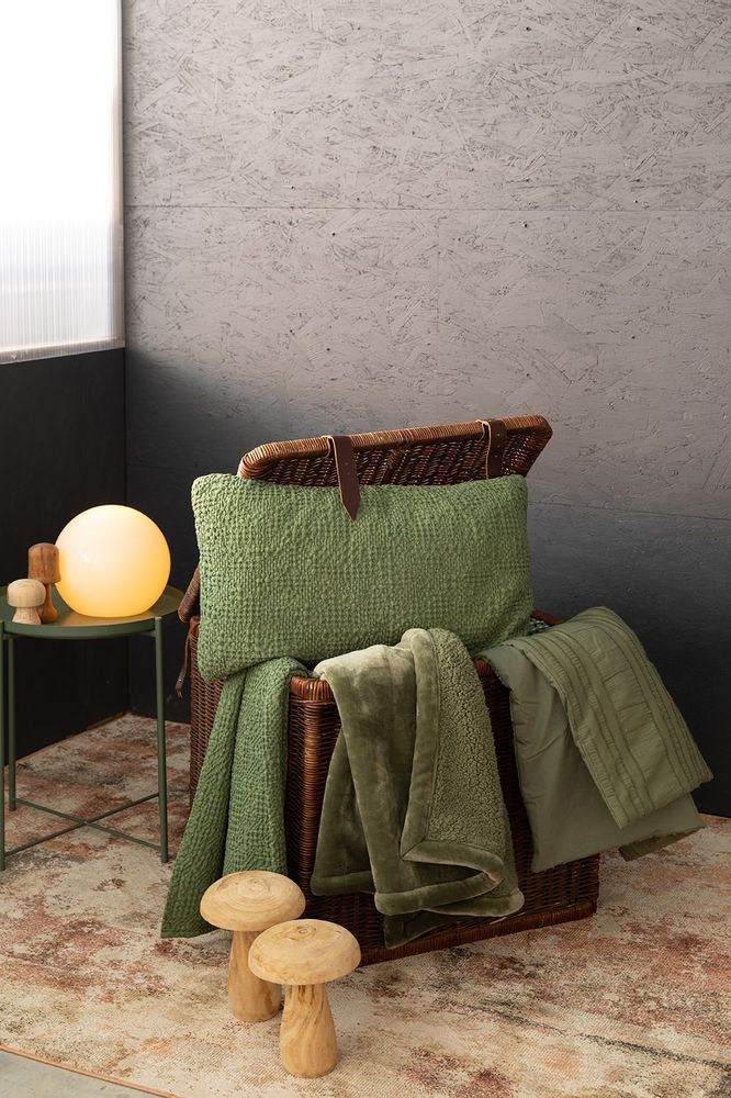 Bed linens - Bed Cover Stonewashed Tana Amande 240 X 260 - MAISON VIVARAISE – SDE VIVARAISE WINKLER