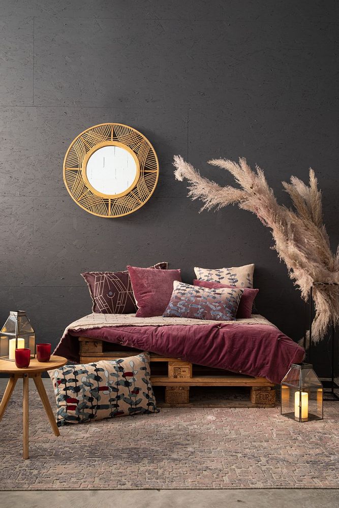 Coussins - Coussin uni Elise Lilas 45 x 45 - MAISON VIVARAISE - SDE VIVARAISE WINKLER