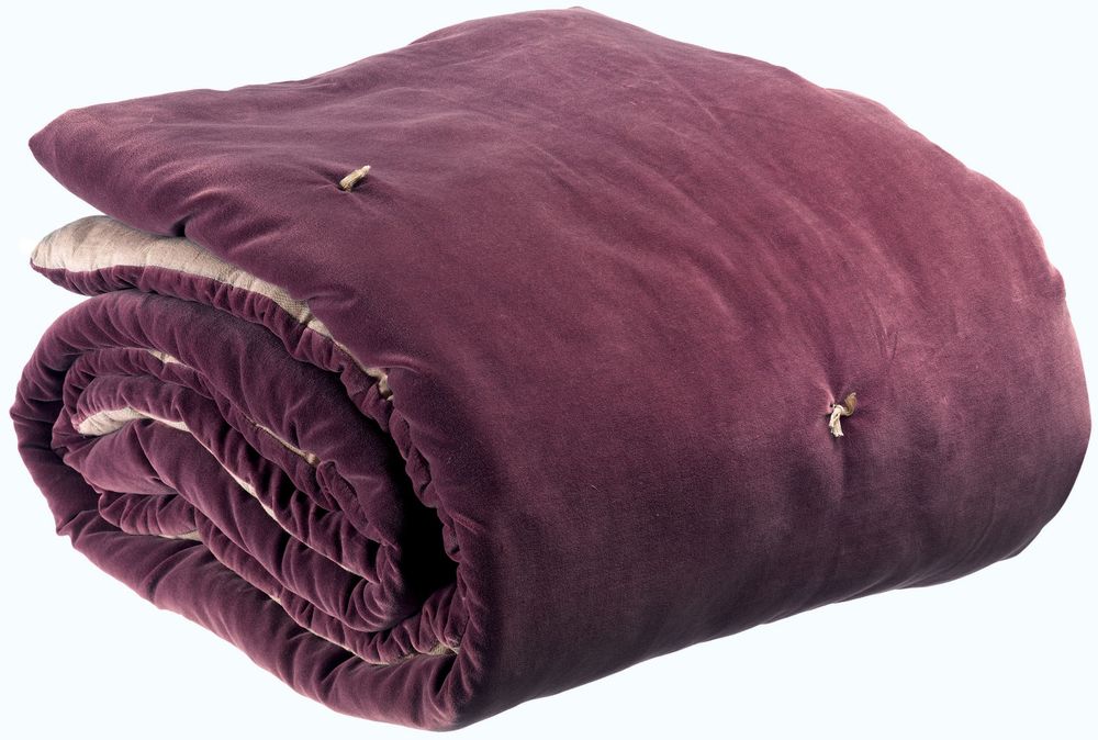 Throw blankets - Throw W/Knotted Tassels Elise Lilas 140 X 200 - MAISON VIVARAISE - SDE VIVARAISE WINKLER