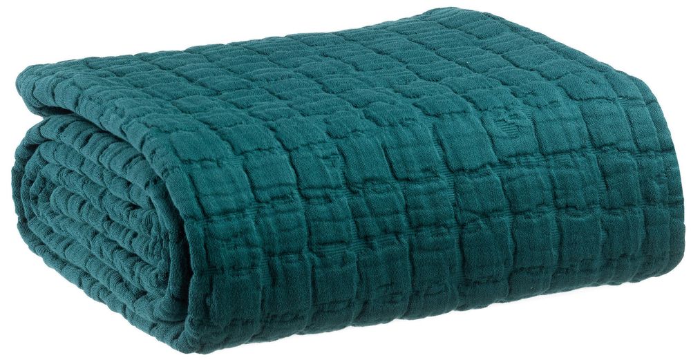 Plaids - Plaid Swami Pétrole 130 x 200 - MAISON VIVARAISE - SDE VIVARAISE WINKLER