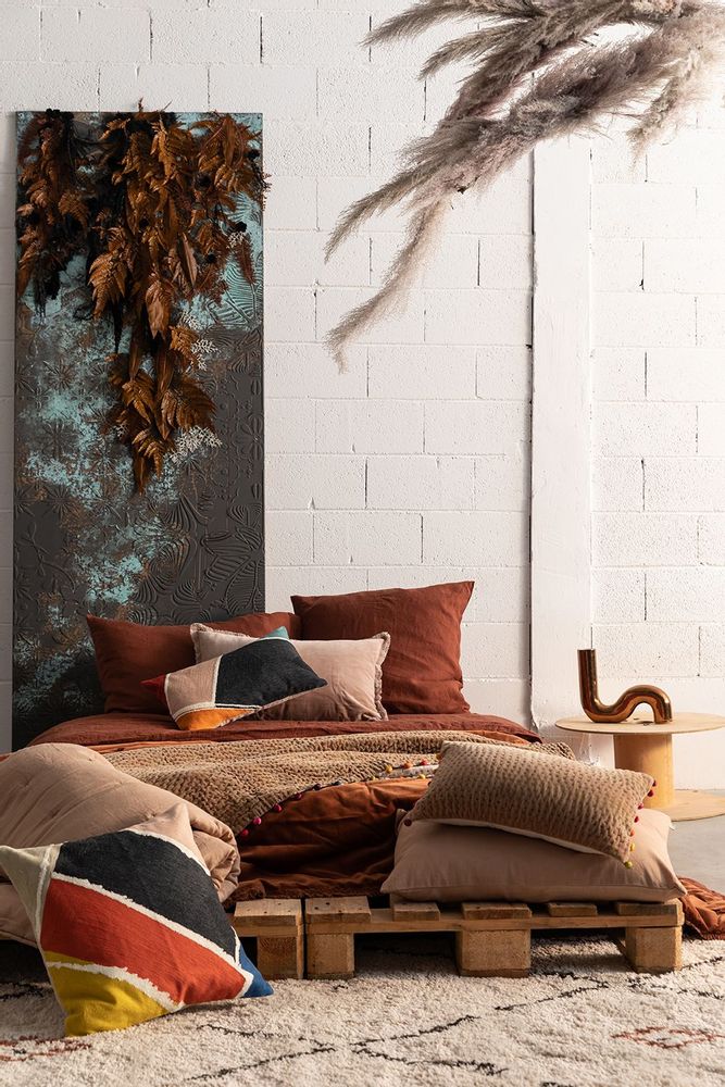 Cushions - Cushion Gastounet Camel 45 X 45 - MAISON VIVARAISE - SDE VIVARAISE WINKLER