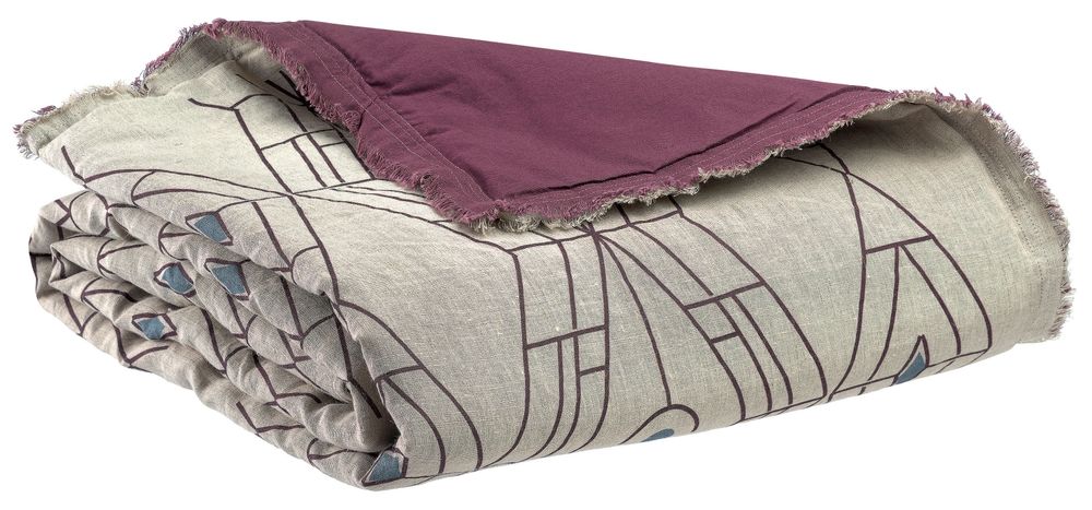 Bed linens - Eiderdown Zeff Tess Bordeaux 80 X 180 - MAISON VIVARAISE - SDE VIVARAISE WINKLER