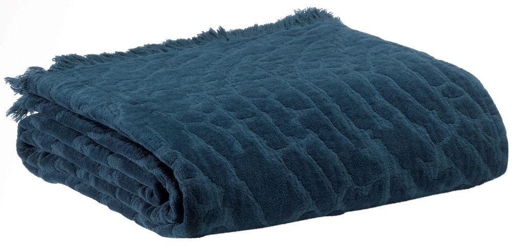 Linge de lit - Jeté Inès Encre 240 x 260 - MAISON VIVARAISE - SDE VIVARAISE WINKLER