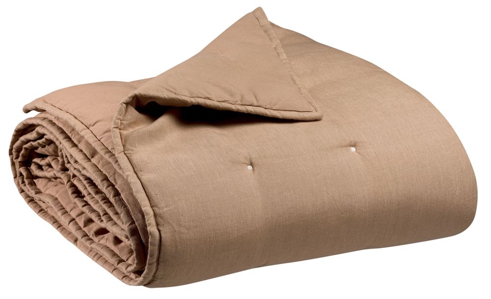 Bed linens - Bed Cover Stonewashed Zeff Sable 240 X 260 - MAISON VIVARAISE - SDE VIVARAISE WINKLER
