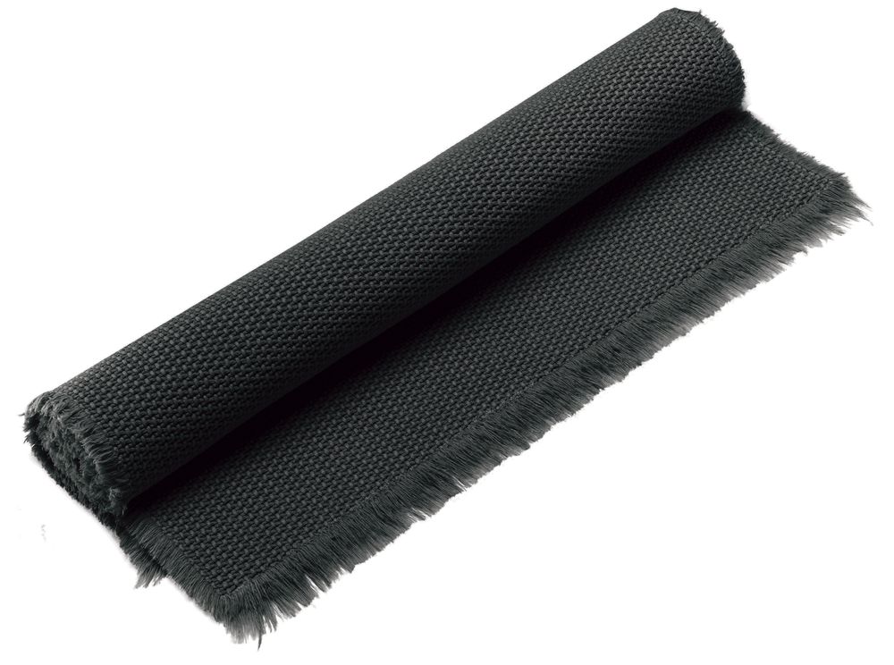 Serviettes de bain - Tapis de bain uni Elly Noir 54 x 110 - MAISON VIVARAISE - SDE VIVARAISE WINKLER