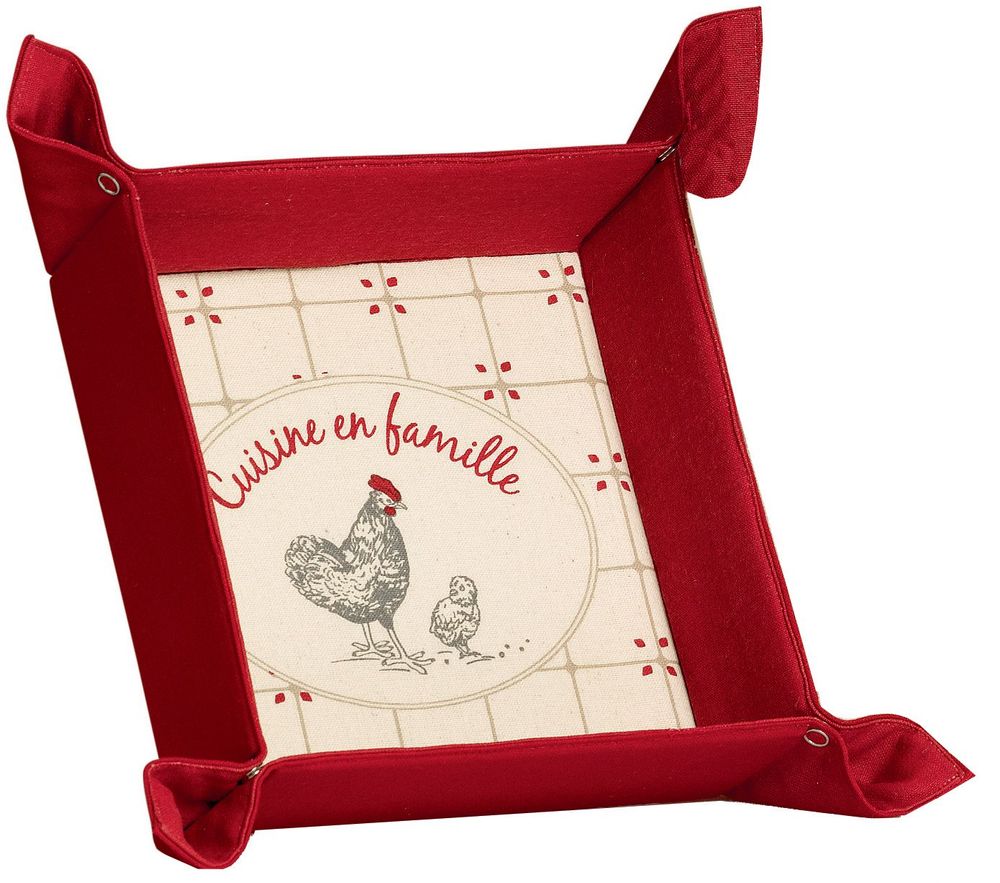 Corbeilles - Corbeille à pain En famille Ivoire 20 x 20 - MAISON VIVARAISE – SDE VIVARAISE WINKLER