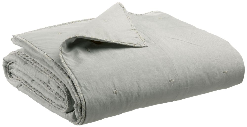 Linge de lit - Jeté uni Nala Perle 180 x 260 - MAISON VIVARAISE - SDE VIVARAISE WINKLER