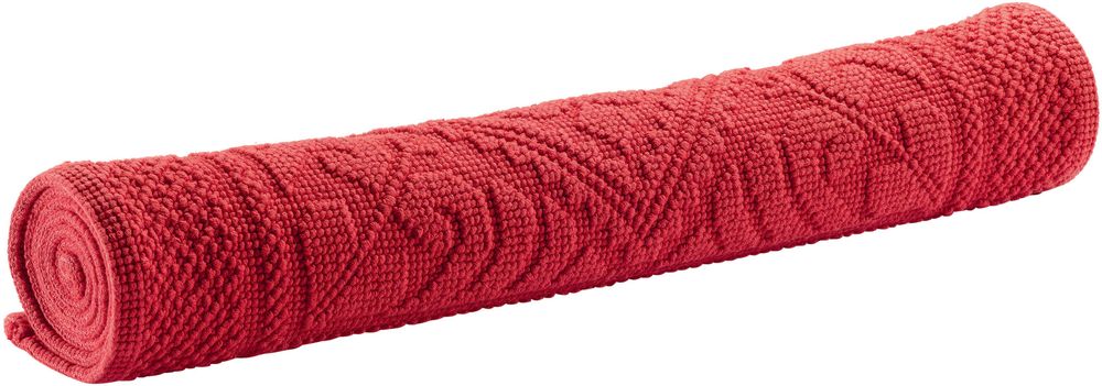 Serviettes de bain - Tapis de bain uni Enzo Brique 54 x 110 - MAISON VIVARAISE – SDE VIVARAISE WINKLER