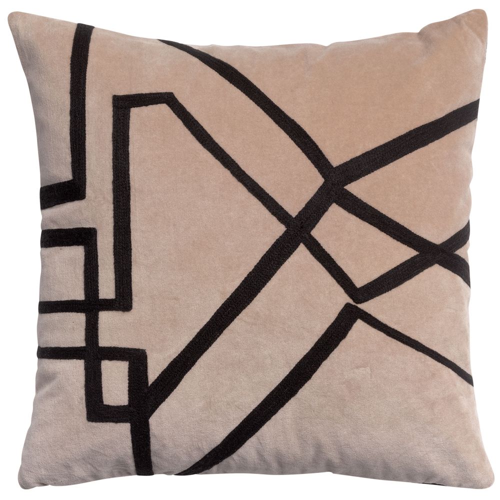 Cushions - Cushion Fara W/Emb Sesame 45 X 45 - MAISON VIVARAISE - SDE VIVARAISE WINKLER