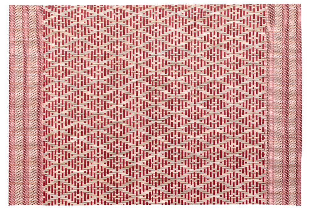 Sets de table - Set de table Kadra Naturel/rouge 33 x 45 - MAISON VIVARAISE – SDE VIVARAISE WINKLER