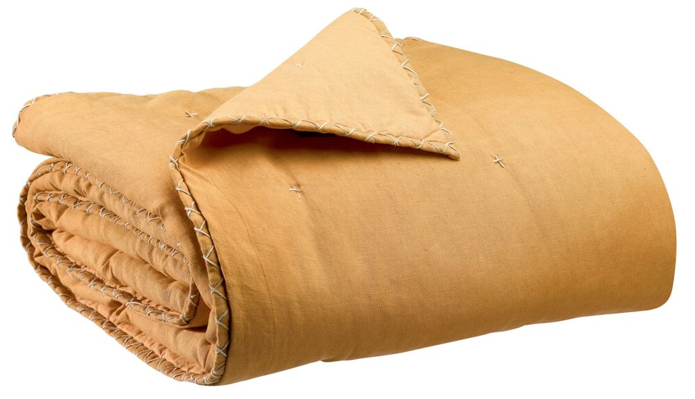 Bed linens - Bed Cover Nala Ocre 180 X 260 - MAISON VIVARAISE – SDE VIVARAISE WINKLER