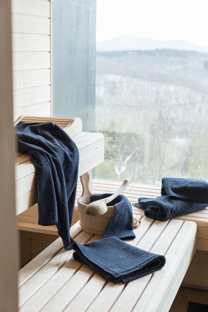 Serviettes de bain - Drap de douche Bora Encre 70 x 130 - MAISON VIVARAISE – SDE VIVARAISE WINKLER