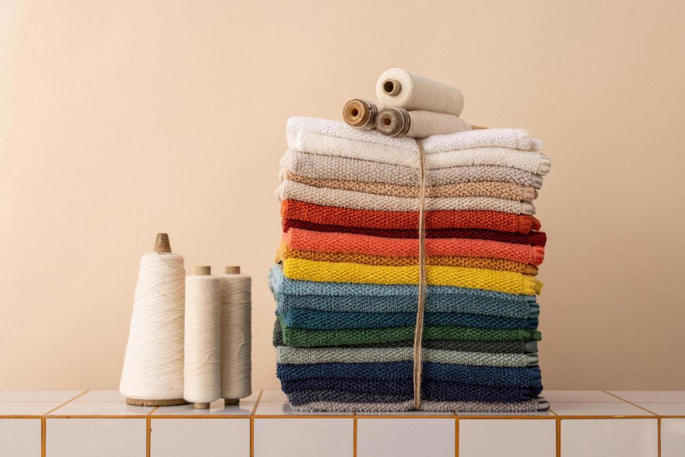 Serviettes de bain - Drap de douche Bora Encre 70 x 130 - MAISON VIVARAISE – SDE VIVARAISE WINKLER