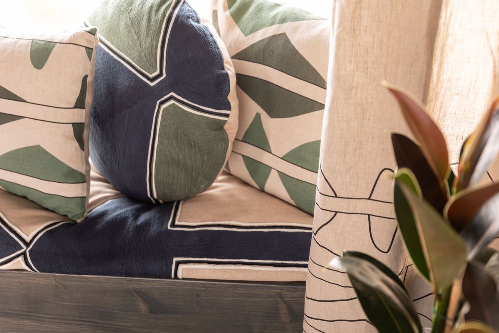 Cushions - Cushion Mila Thym Diamètre 50 - MAISON VIVARAISE - SDE VIVARAISE WINKLER