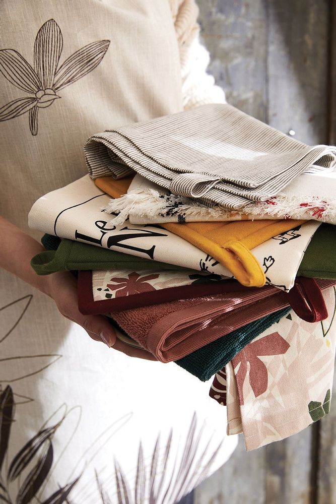 Dish towels - Kitchen Towel Moana Naturel Organic Cotton 50 X 70 - MAISON VIVARAISE - SDE VIVARAISE WINKLER