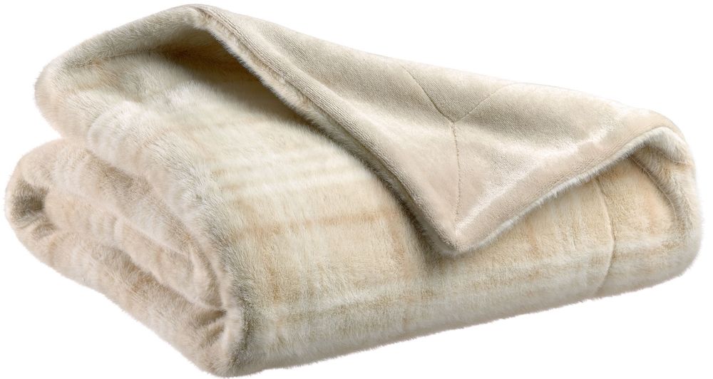 Throw blankets - Throw Luba Sable 140 X 180 - MAISON VIVARAISE - SDE VIVARAISE WINKLER