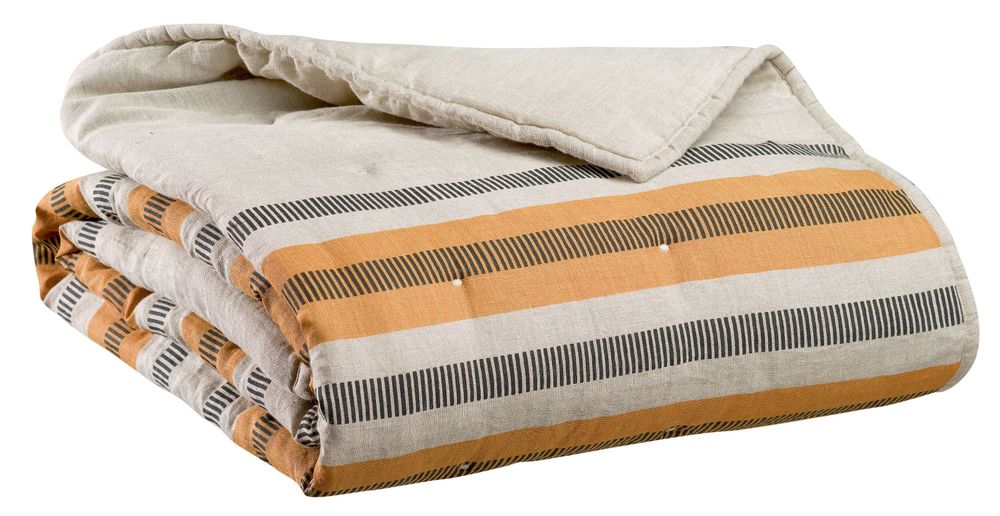 Linge de lit - Chemin de lit Zeff Eden Ocre 90 x 240 - MAISON VIVARAISE - SDE VIVARAISE WINKLER