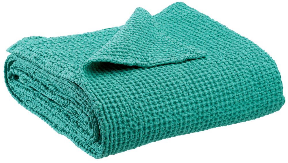 Throw blankets - Throw Stonewashed Maia Lagon 140 X 200 - MAISON VIVARAISE – SDE VIVARAISE WINKLER