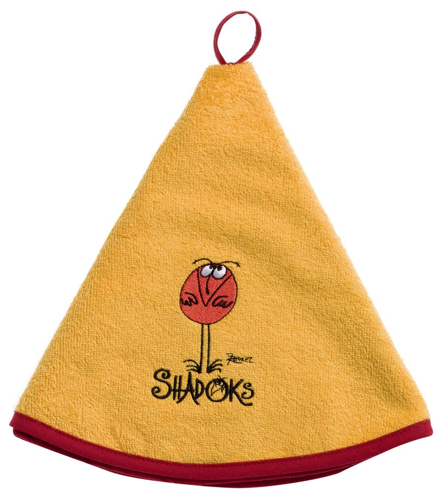 Tea towel - Round K-Towel Shadoks Jaune Diameter 60 - MAISON VIVARAISE – SDE VIVARAISE WINKLER
