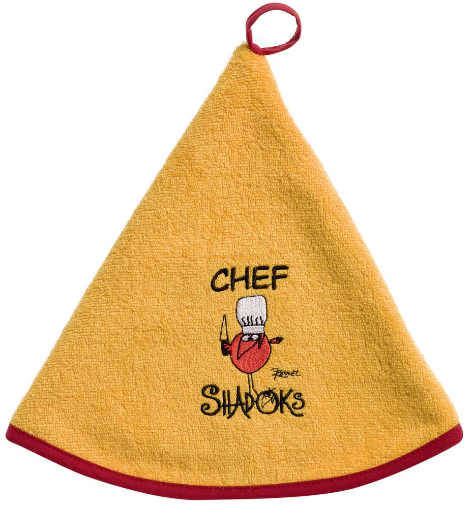 Tea towel - Round K-Towel Chef Shadoks Jaune Diameter 60 - MAISON VIVARAISE – SDE VIVARAISE WINKLER
