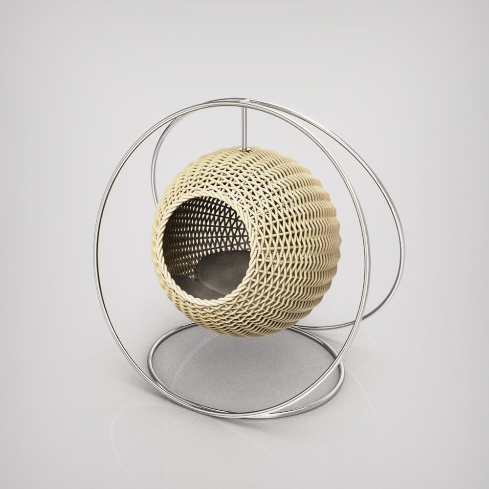 Design objects - SOLAR WICKER CAT BED - BOGAREL