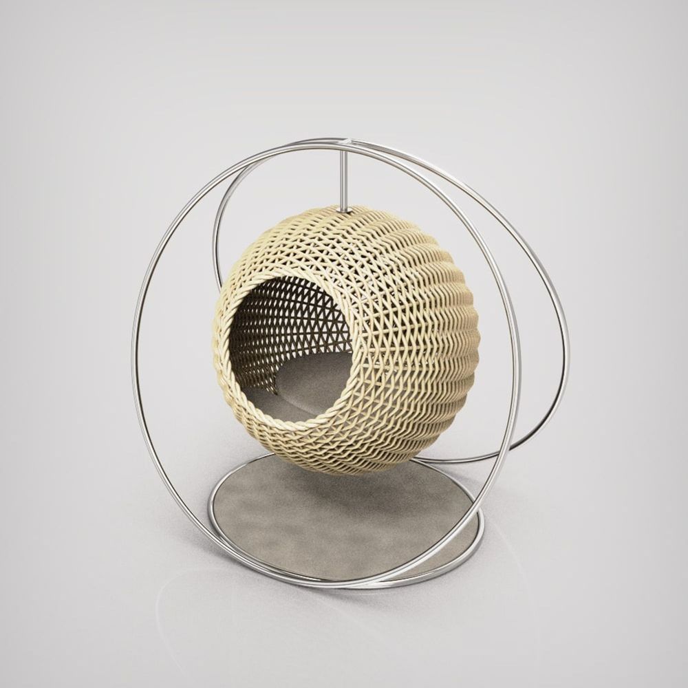 Design objects - SOLAR WICKER CAT BED - BOGAREL