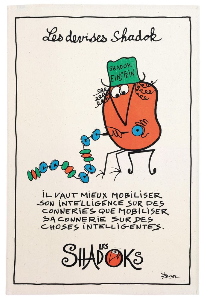 Torchons - Torchon Shadoks Einstein Ecru 48 x 72 - MAISON VIVARAISE - SDE VIVARAISE WINKLER