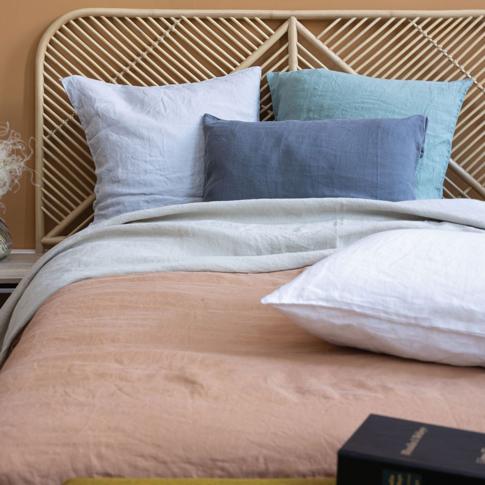 Bed linens - Flat Sheet Kala Sauge 240 X 300 - MAISON VIVARAISE – SDE VIVARAISE WINKLER