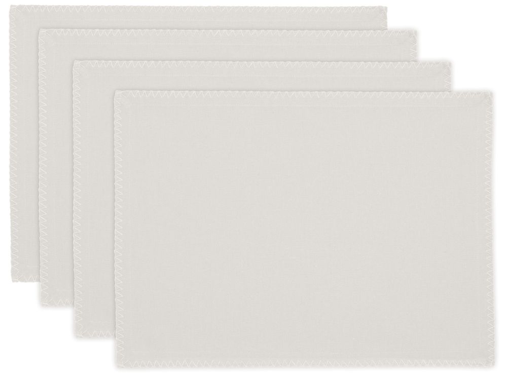 Sets de table - Lot de 4 sets de table recyclés Delia Ivoire 33 x 45 - MAISON VIVARAISE – SDE VIVARAISE WINKLER