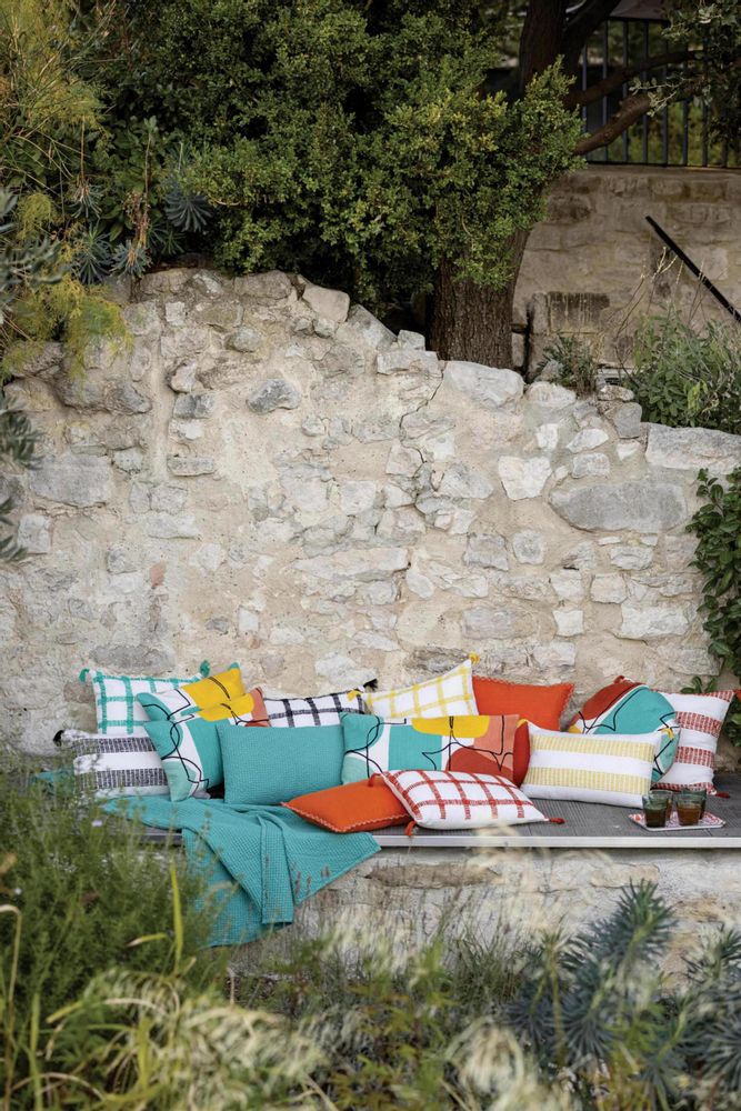 Coussins - Coussin à carreaux Diana Mimosa 30 x 50 - MAISON VIVARAISE - SDE VIVARAISE WINKLER