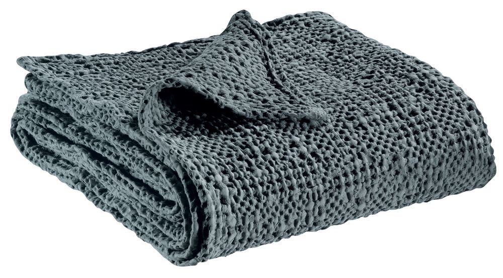 Bed linens - Bed Cover Stonewashed Tana Cendre 180 X 260 - MAISON VIVARAISE – SDE VIVARAISE WINKLER