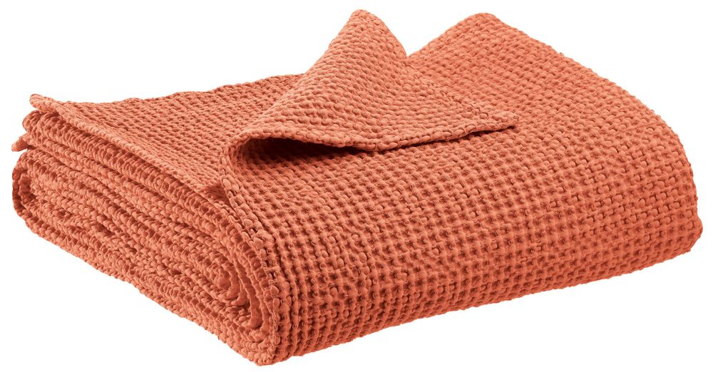 Throw blankets - Throw Stonewashed Maia Citrouille 140 X 200 - MAISON VIVARAISE – SDE VIVARAISE WINKLER