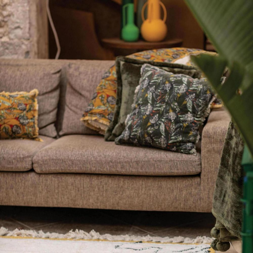 Cushions - Cushion Niki Velvet Fougere 40 X 65 - MAISON VIVARAISE - SDE VIVARAISE WINKLER