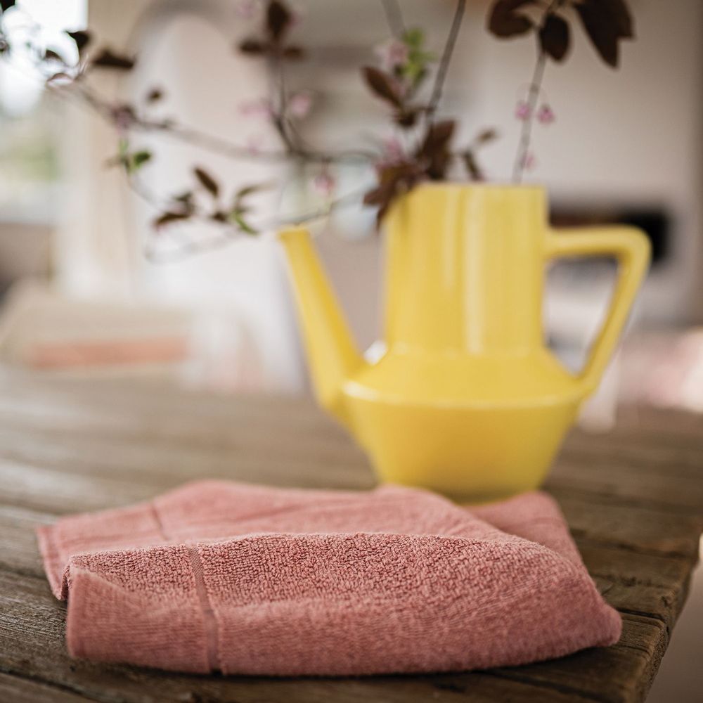 Torchons textile - Essuie-mains Loess Bois de rose 50 x 50 - MAISON VIVARAISE – SDE VIVARAISE WINKLER