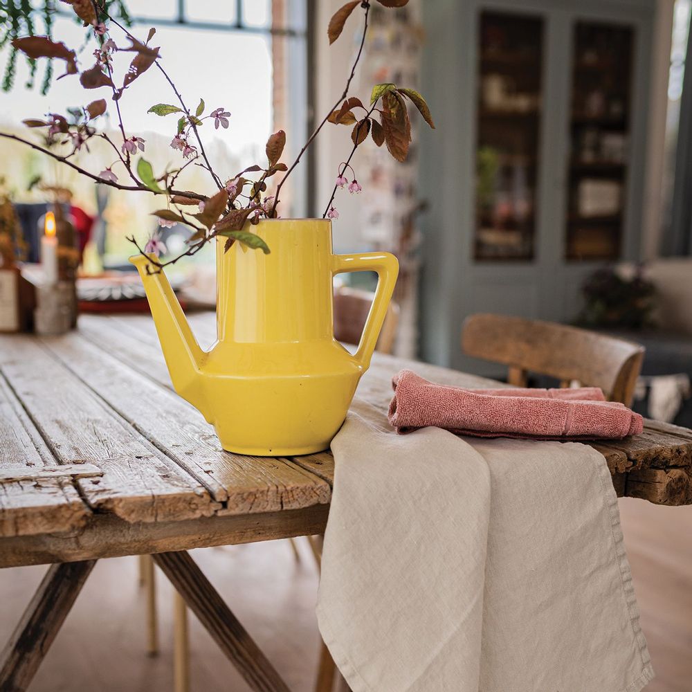 Torchons textile - Essuie-mains Loess Bois de rose 50 x 50 - MAISON VIVARAISE – SDE VIVARAISE WINKLER