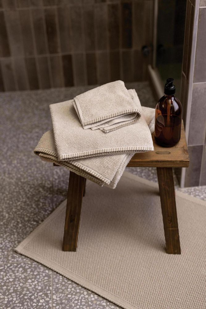 Bath towels - Bora Galet bath sheet 90 x 150 - MAISON VIVARAISE – SDE VIVARAISE WINKLER