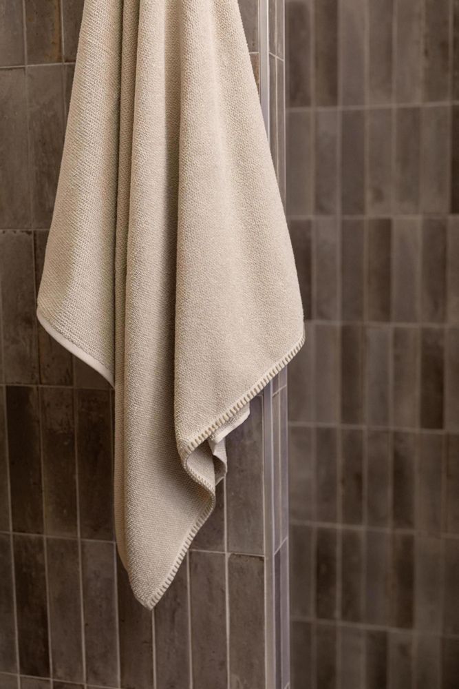 Bath towels - Bora Galet bath sheet 90 x 150 - MAISON VIVARAISE – SDE VIVARAISE WINKLER
