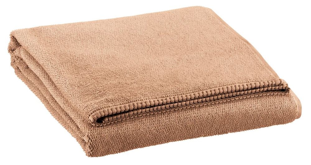 Bath towels - Bora Latte bath sheet 90 x 150 - MAISON VIVARAISE – SDE VIVARAISE WINKLER