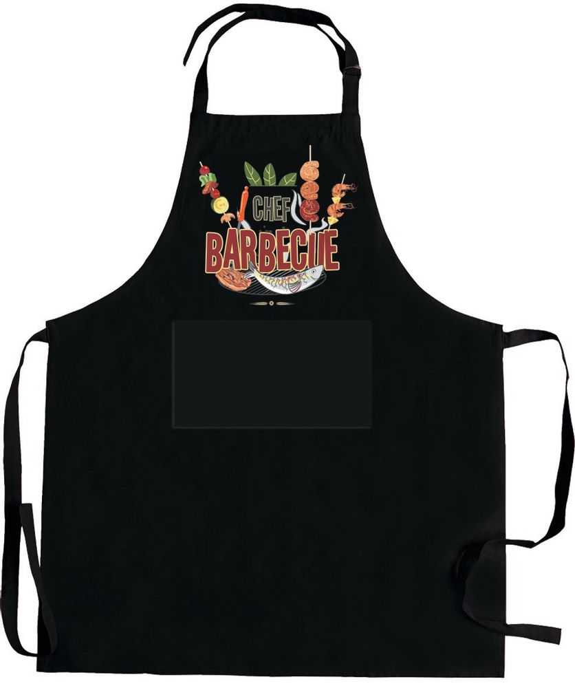 Tabliers de cuisine - Tablier de cuisine Barbecue avec poche recyclé Noir 72 x 90 - MAISON VIVARAISE - SDE VIVARAISE WINKLER