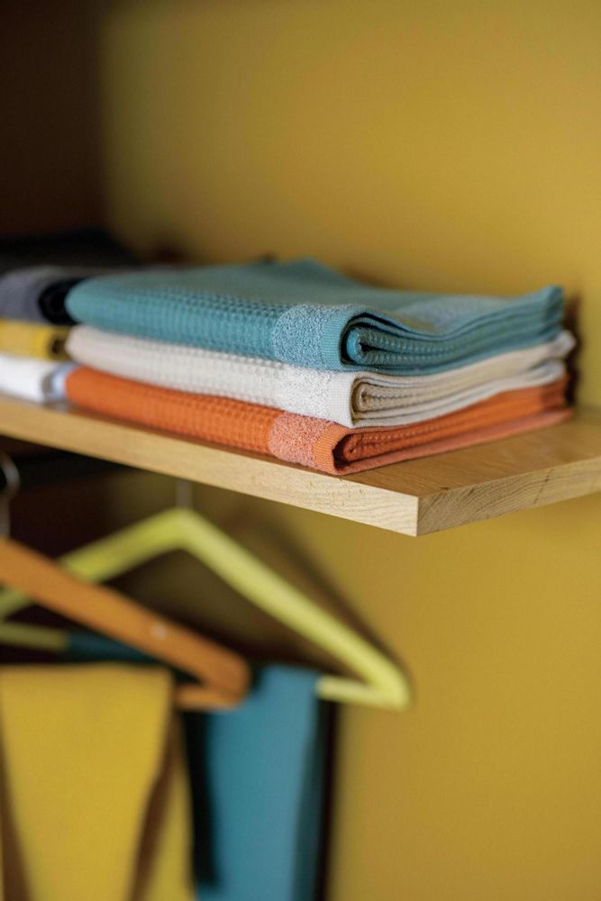 Bath towels - Recycled Bath Towel Abby Naturel 70 X 130 - MAISON VIVARAISE – SDE VIVARAISE WINKLER