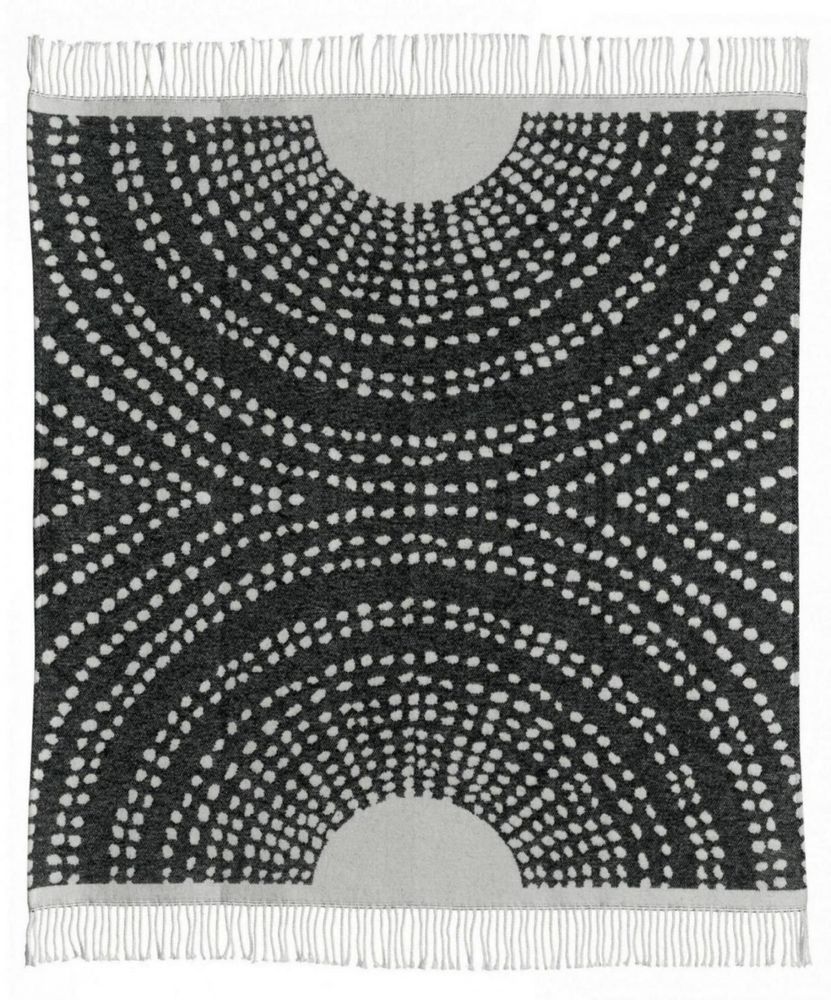 Throw blankets - Taina recycled blanket Carbone 127 X 160 - MAISON VIVARAISE - SDE VIVARAISE WINKLER