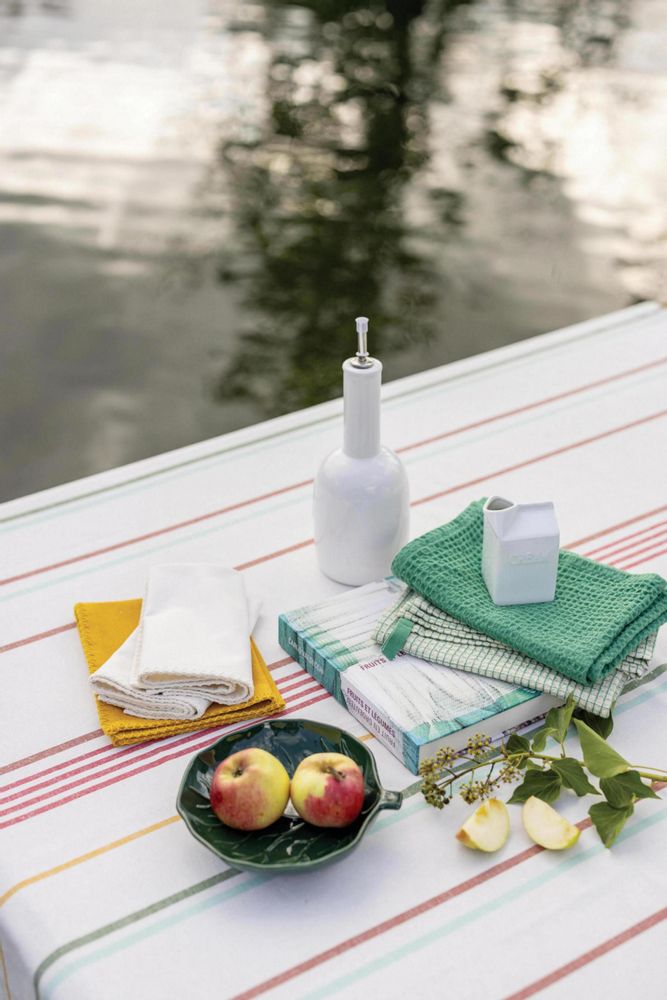 Table cloths - Table Cloth Erina Recycled Multico 170 X 170 - MAISON VIVARAISE – SDE VIVARAISE WINKLER